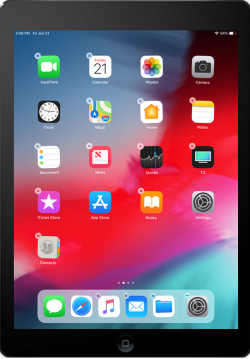 The image displays an iOS home screen.