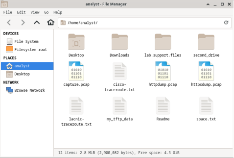 screenshot of file manager